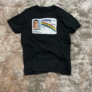 Ripple Junction Black Short Sleeve Tee Hawaii Graphic